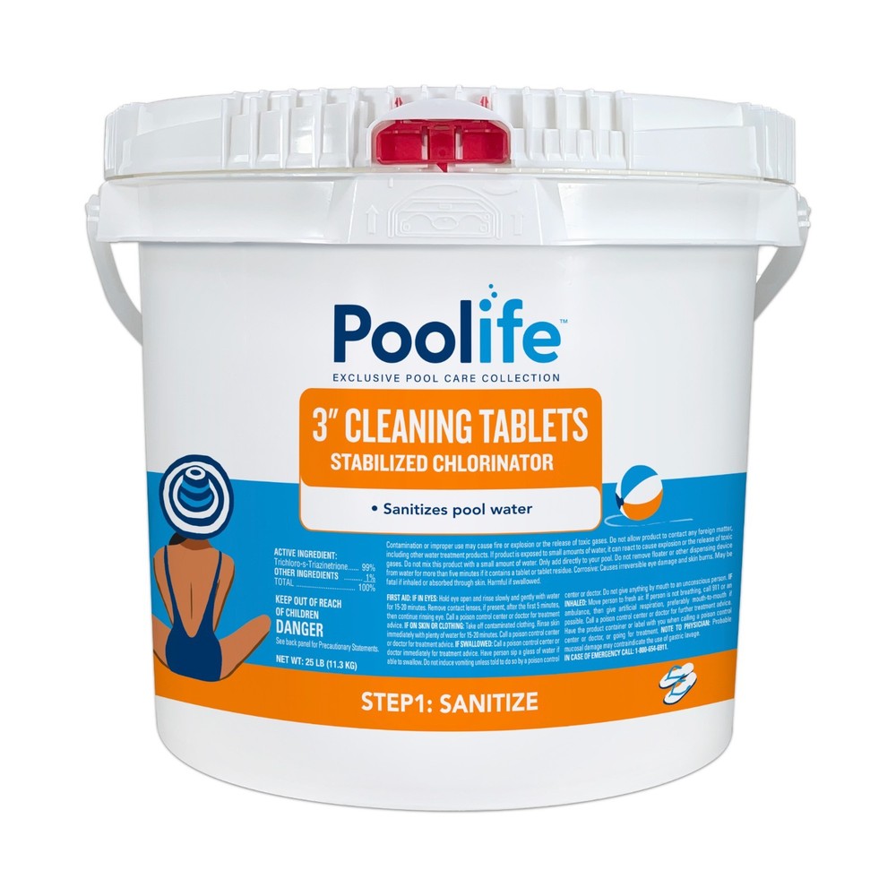 Poolife 3" Cleaning Tablets Stabilized Chlorine (25lb)