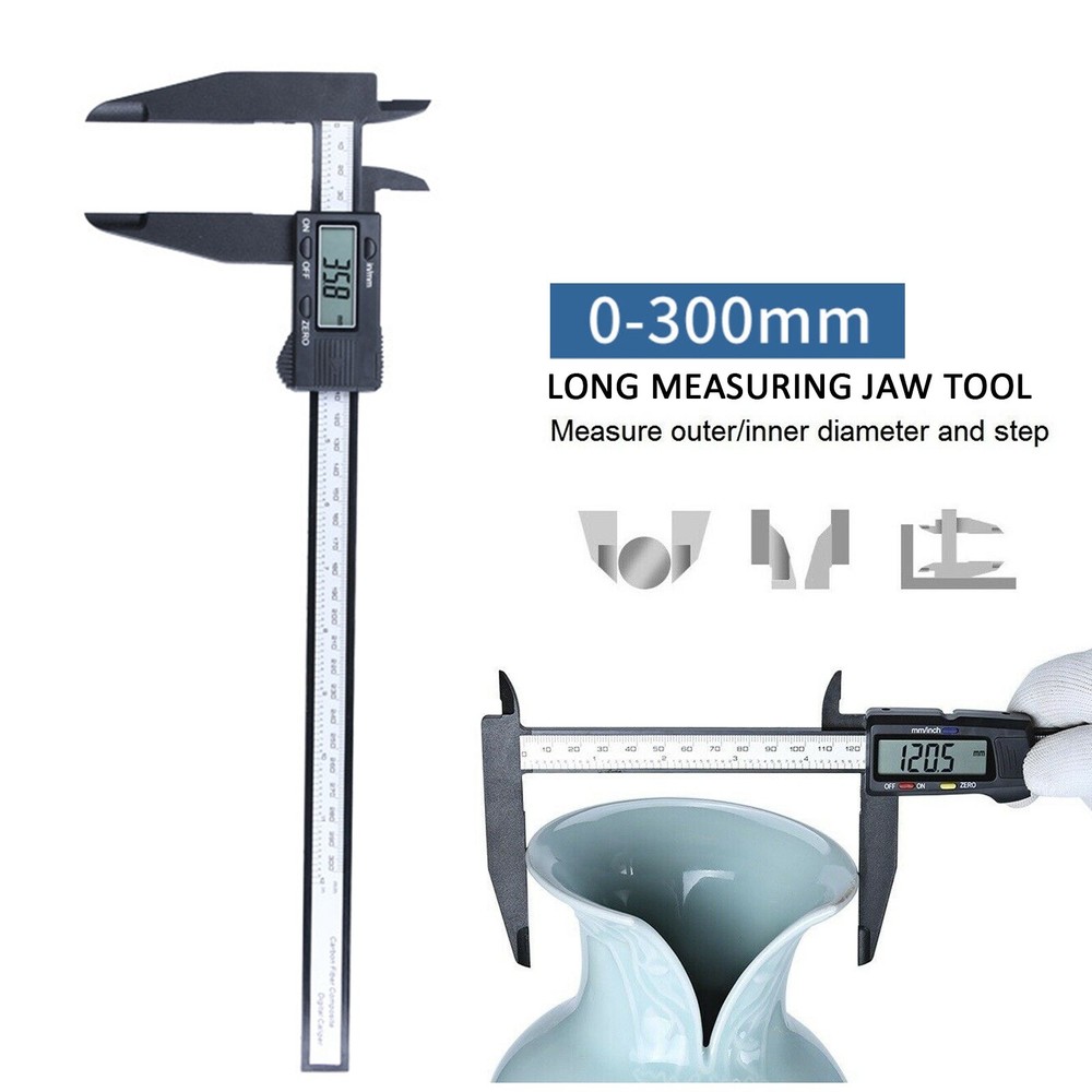 0-300mm Digital Vernier Caliper Guage LCD Electronic Large Measure Range Tool