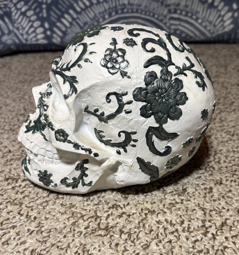 Hand Painted Skull Decor