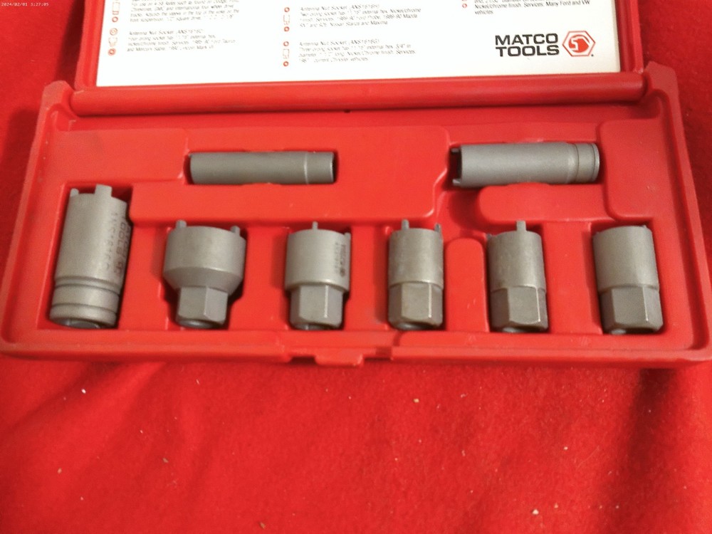 MATCO TOOLS ANS399 8 PIECE ANTENNA & MIRROR SOCKET SET   B509