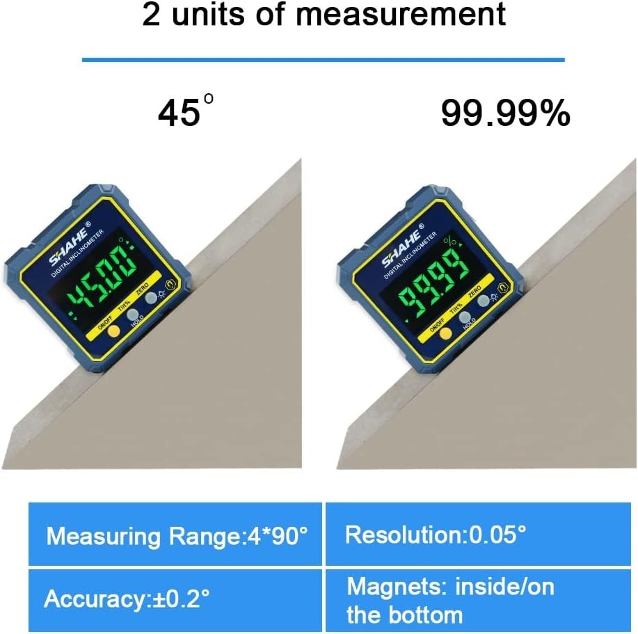 DIGITAL Angle Gauge Magnetic Protractor