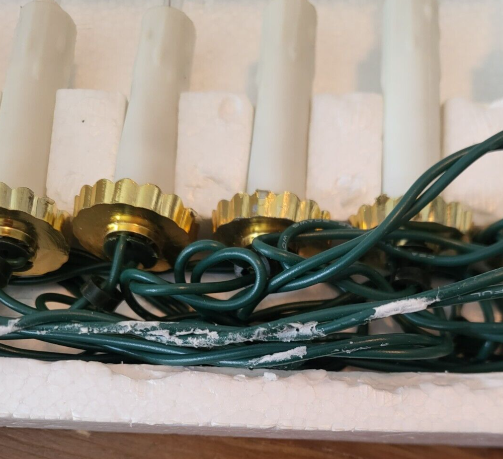 String of 10 Mini White Drip Candle Lights Christmas White