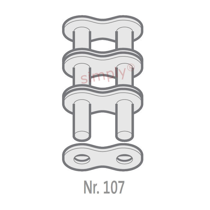 Renold SD32B-3-NO107 BS Triplex Chain Outer Link 2 inch Pitch
