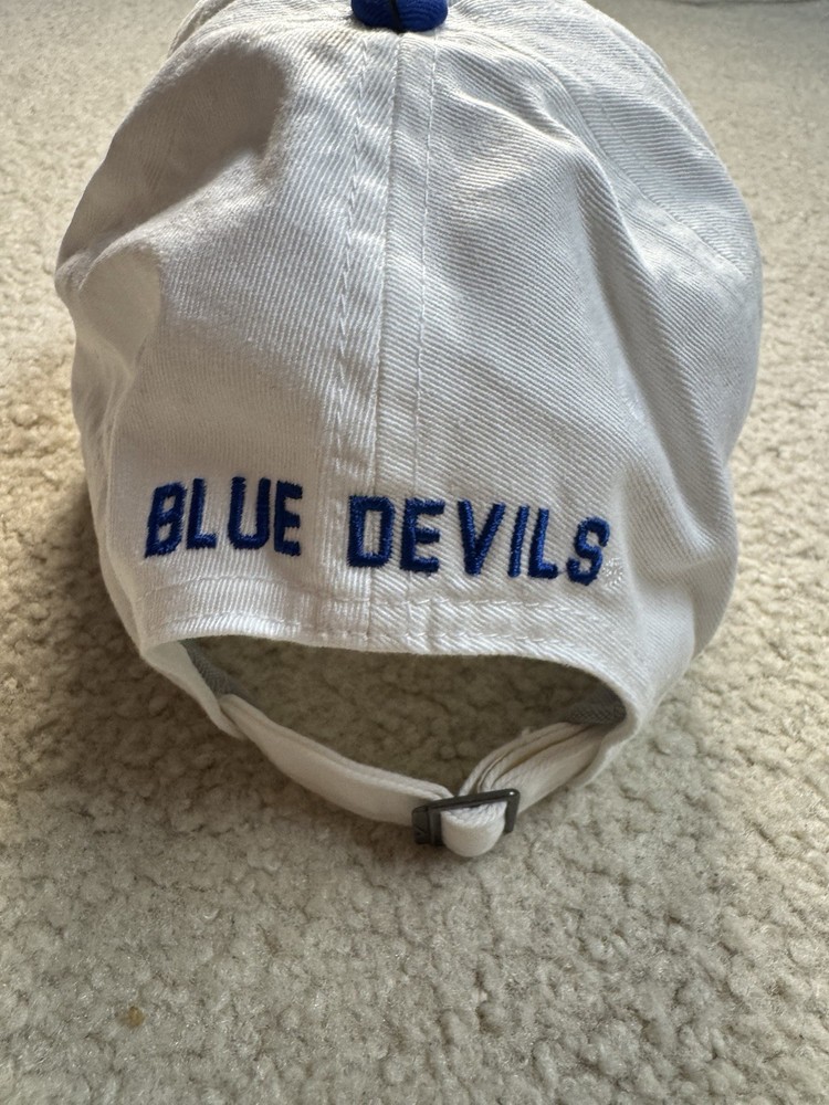 Nike Two Toned Embroidered Duke Blue Devils Baseball Dat Hat Cap White/Blue