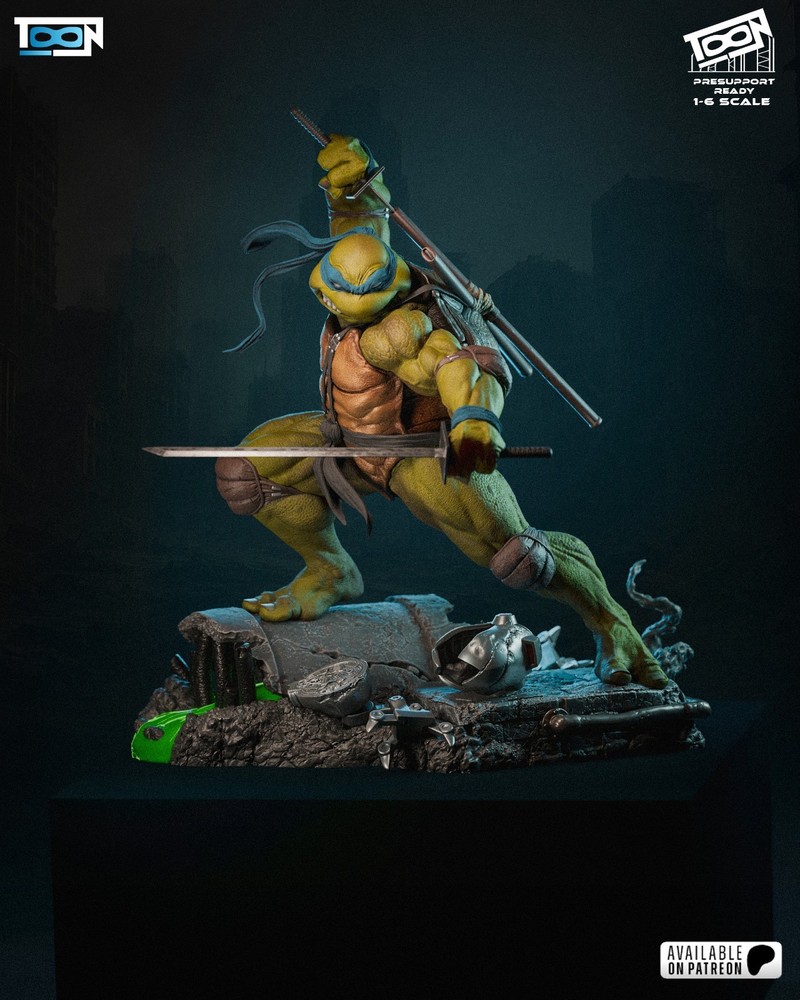 Leonardo TMNT Statue 3D Printed Kit Unpainted/Unassembled