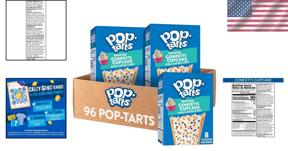Grab & Go Breakfast Pastries - Confetti Cupcake Flavor