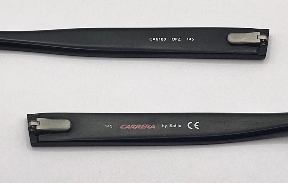 4888 - CARRERA 6180 BLACK BOTH TEMPLES AUTHENTIC