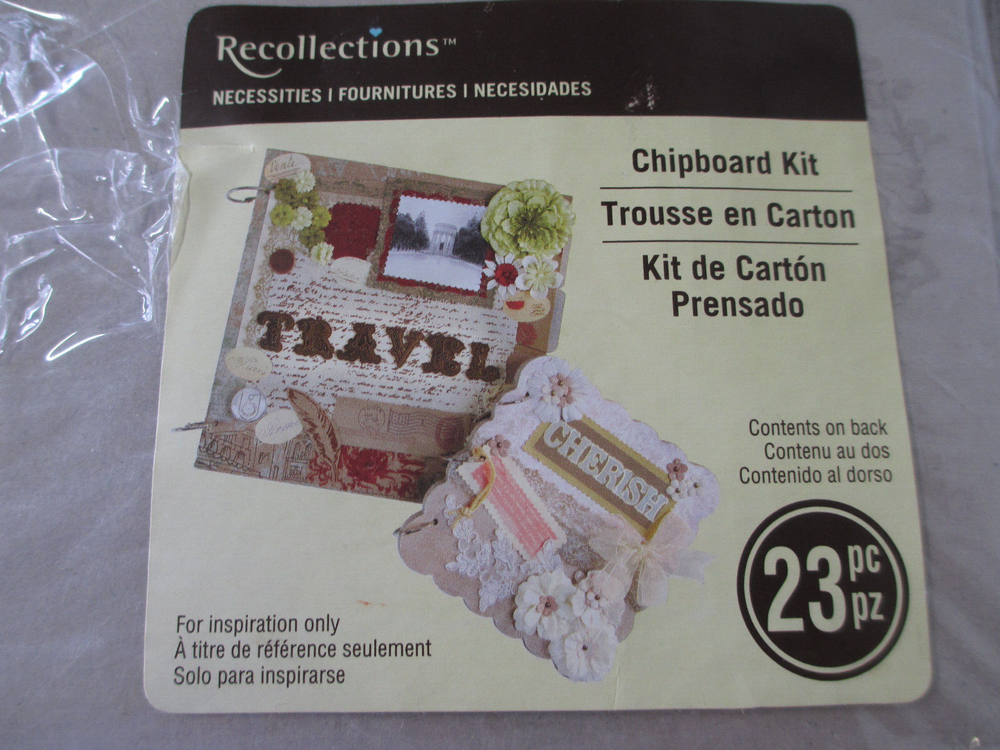 Recollections 23 Pc Chipboard Kit, Assorted Sizes, New