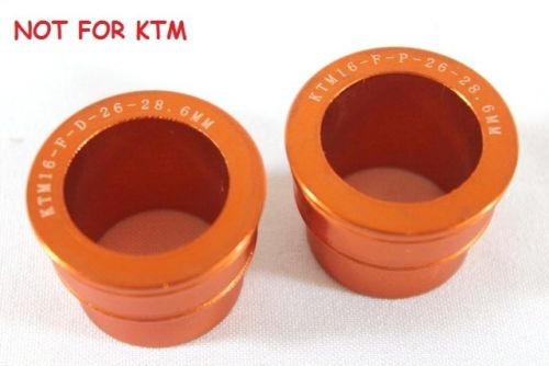 26MM ANODIZED ORANGE BILLET FRONT WHEEL SPACERS U WS18S