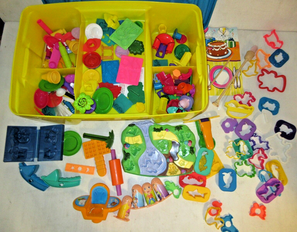 Play Doh Creativity Table With Tools & Cutters Accessories Huge Toy Lot Bundle
