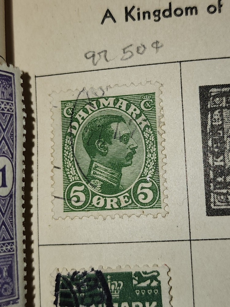 Foreign Denmark 5 Ore Stamp Used - #H207