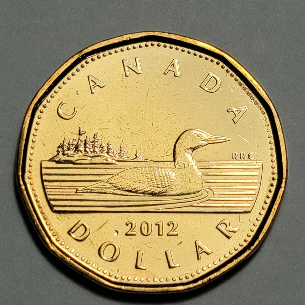 BOTH 2012 NO Security & Security CANADA 1 Dollar UNC Old & New Generation Loonie