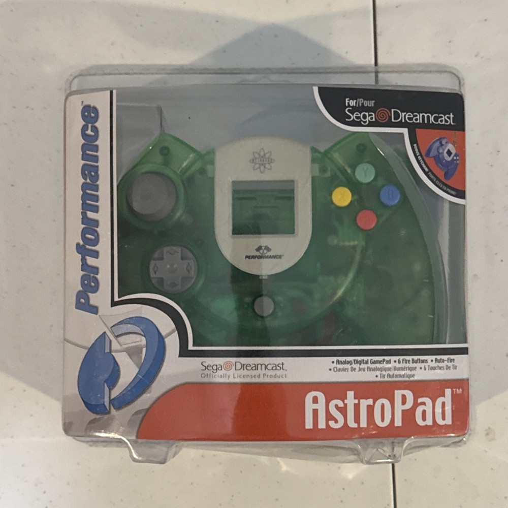 Sega Dreamcast Performance Astropad, VMU, memory card, controller ext