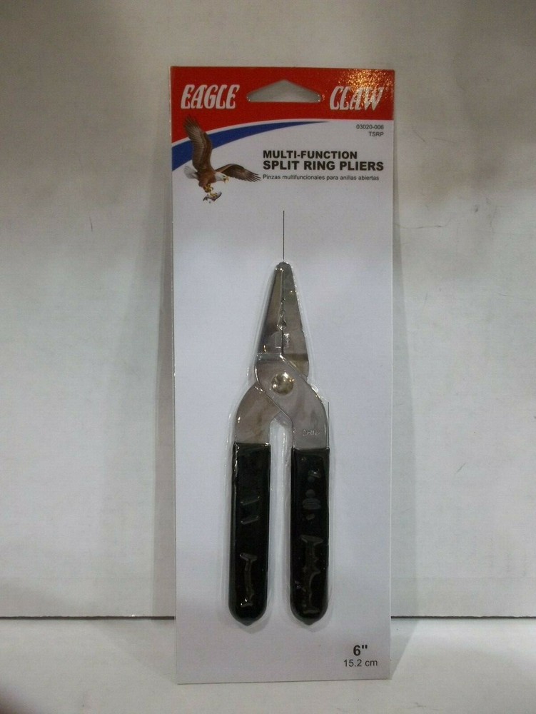 Eagle Claw 6" Multi Function Split Ring Pliers TSRP NIP lightweight