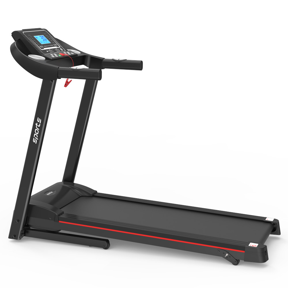 Foldable Treadmill with Incline - Electric Running Machine w/ Bluetooth & LCD