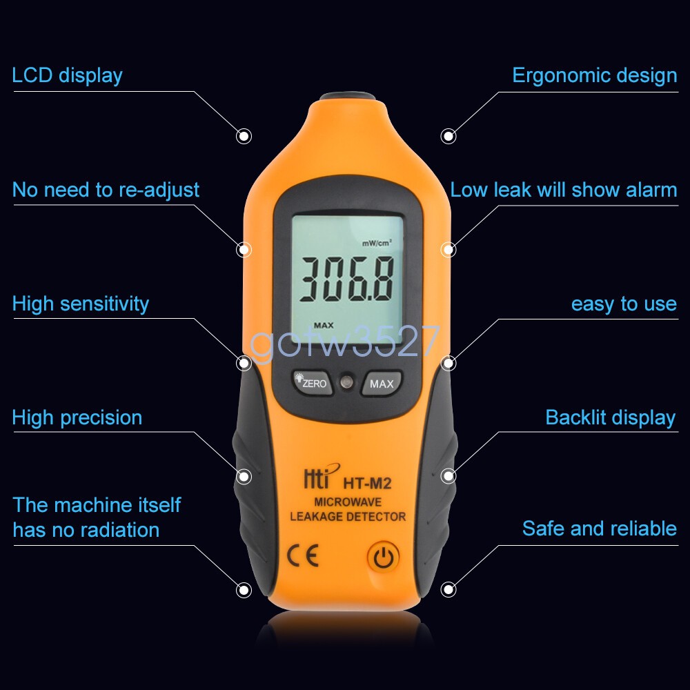 Digital LCD Display Microwave Leakage Detector Accurate Radiations Meter Tester