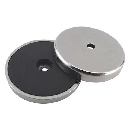 Round Base Magnet, 11 Lb. Pull, Pk2,  10E773