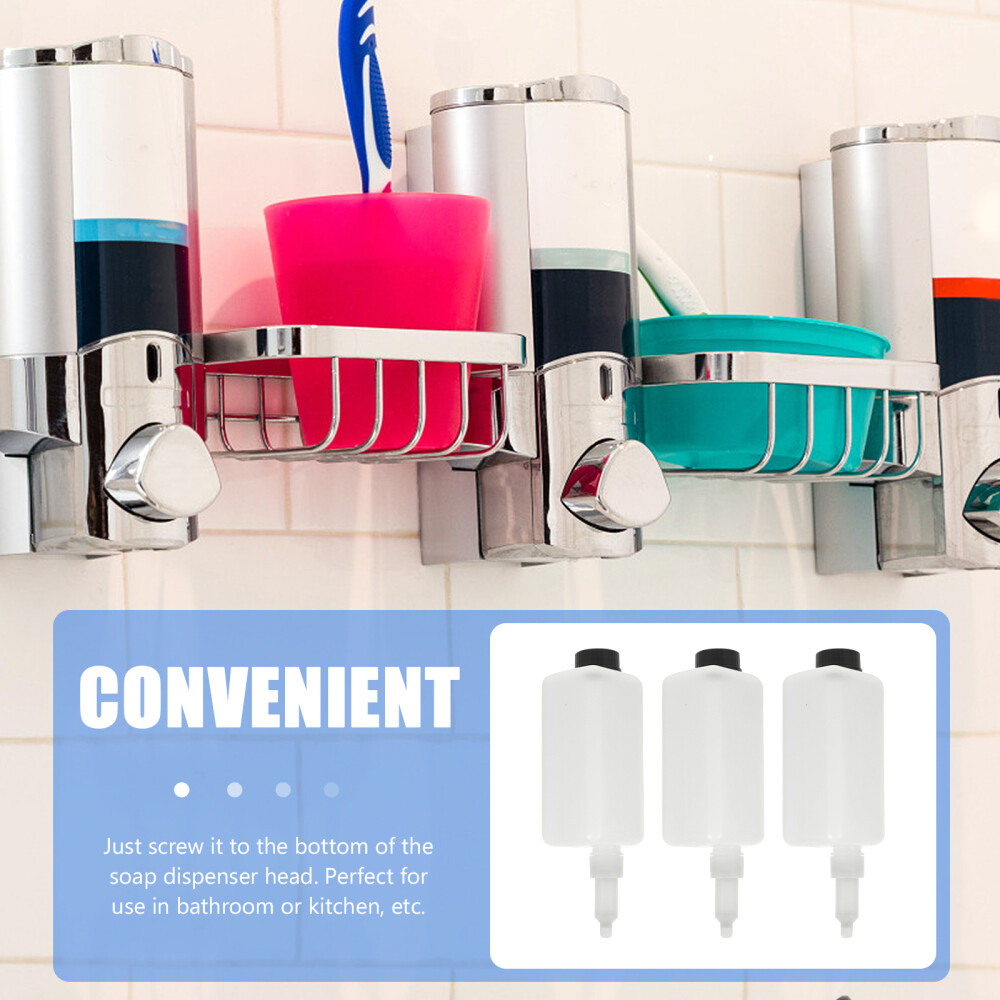 3 Set Wall Mounted Soap Dispenser Container Replacement Parts Accessories