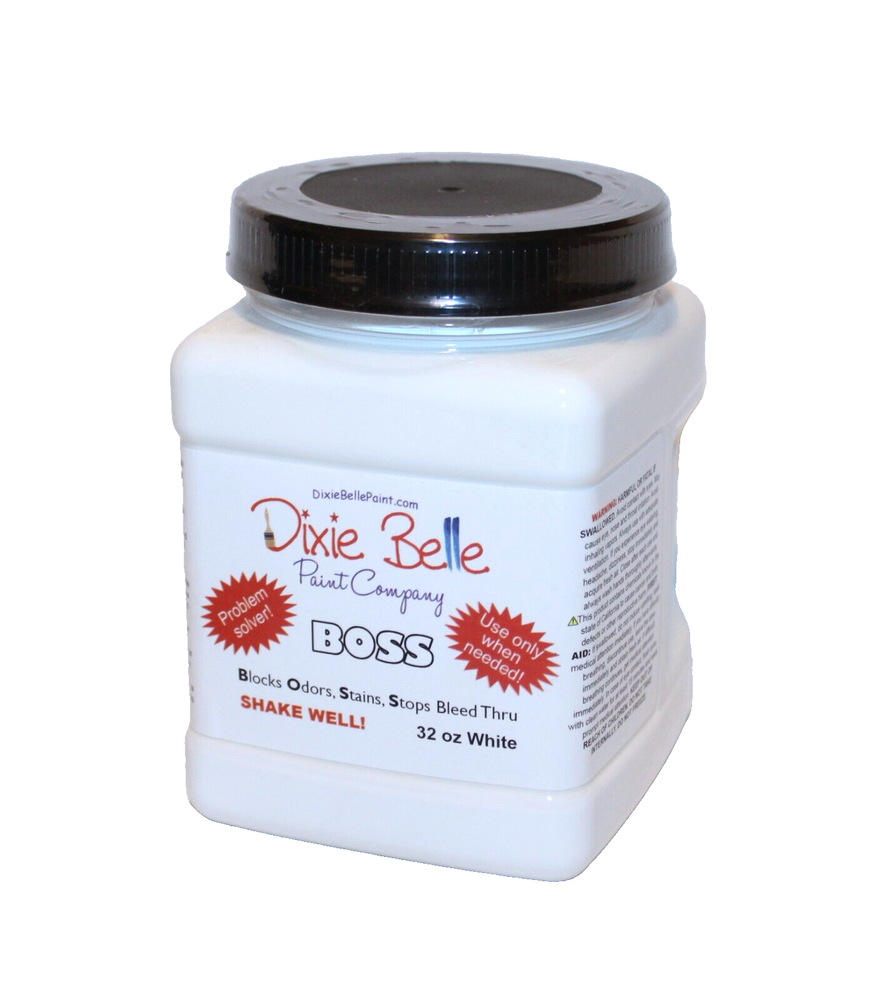 Dixie Belle Paint Company Boss White Primer 32 oz Problem Solver - Sealed Jar