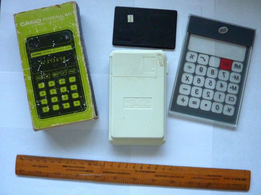 5 vintage calculators 