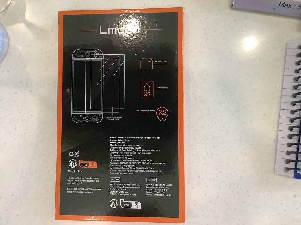 LMCPA Screen Protector for2025 Nintendo New Switch 2 (2pack)