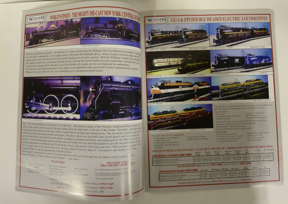 WILLIAMS ELETRIC TRAINS 1995 CATALOG