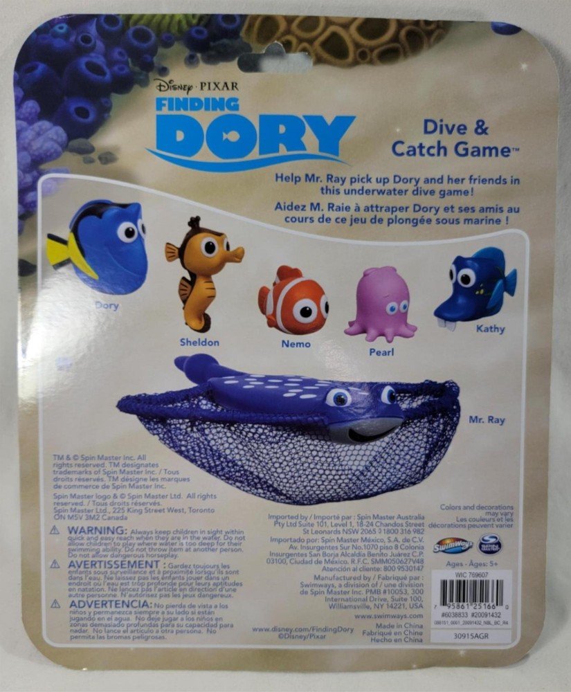 SwimWays Disney FINDING DORY Mr. Ray’s Dive & Catch Game Pool & Bath Game Toy