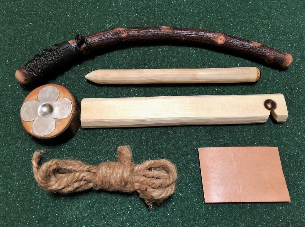 Bow Drill Mini Fire Starter Kit with written instructions!