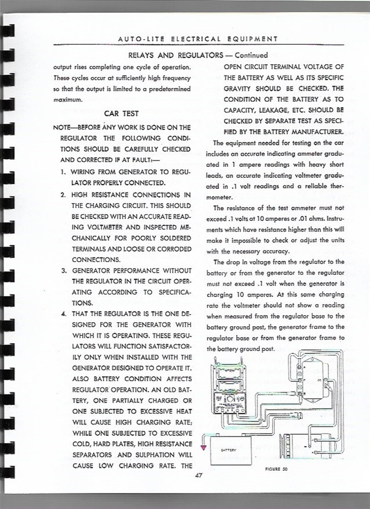 Auto-Lite Distributors Generators Starters Regulators Service Repair Manual