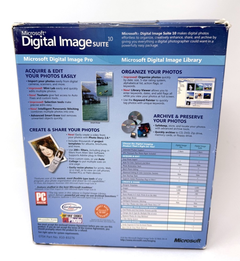 Microsoft Digital Image Suite 10 DVD & User's Manual - For Windows XP 2000 ME 98
