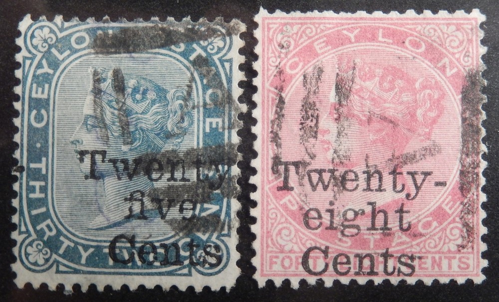 Ceylon Scott #106, 108, Used