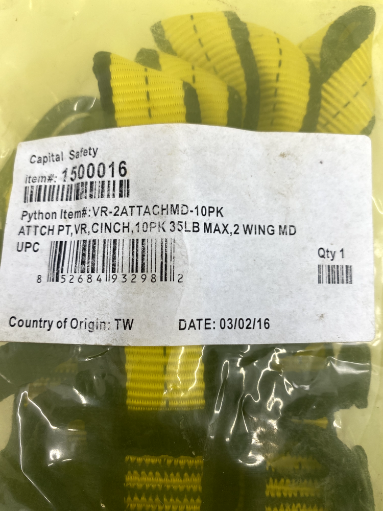 Python Safety Tool Cinch - 1500016 - Dual Wing - Medium Duty (10 Pack)