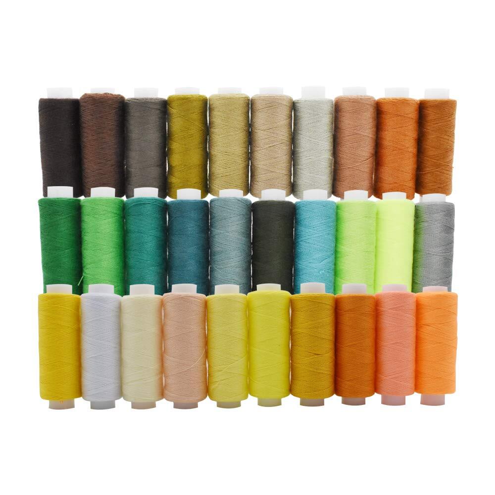 60 Color Polyester Threads 250 Yard Per Spools Sewing Kit Hand & Machine