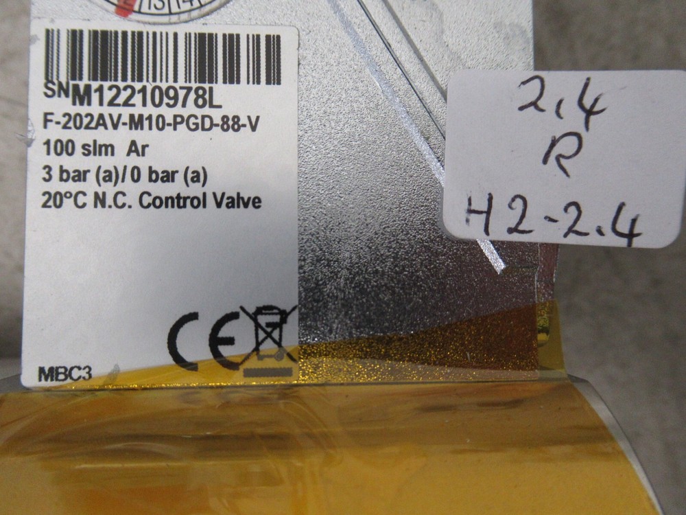 Bronkhorst F-202AV-M10-PGD-88-V Mass Flow Controller 10slm Ar Connection HTC