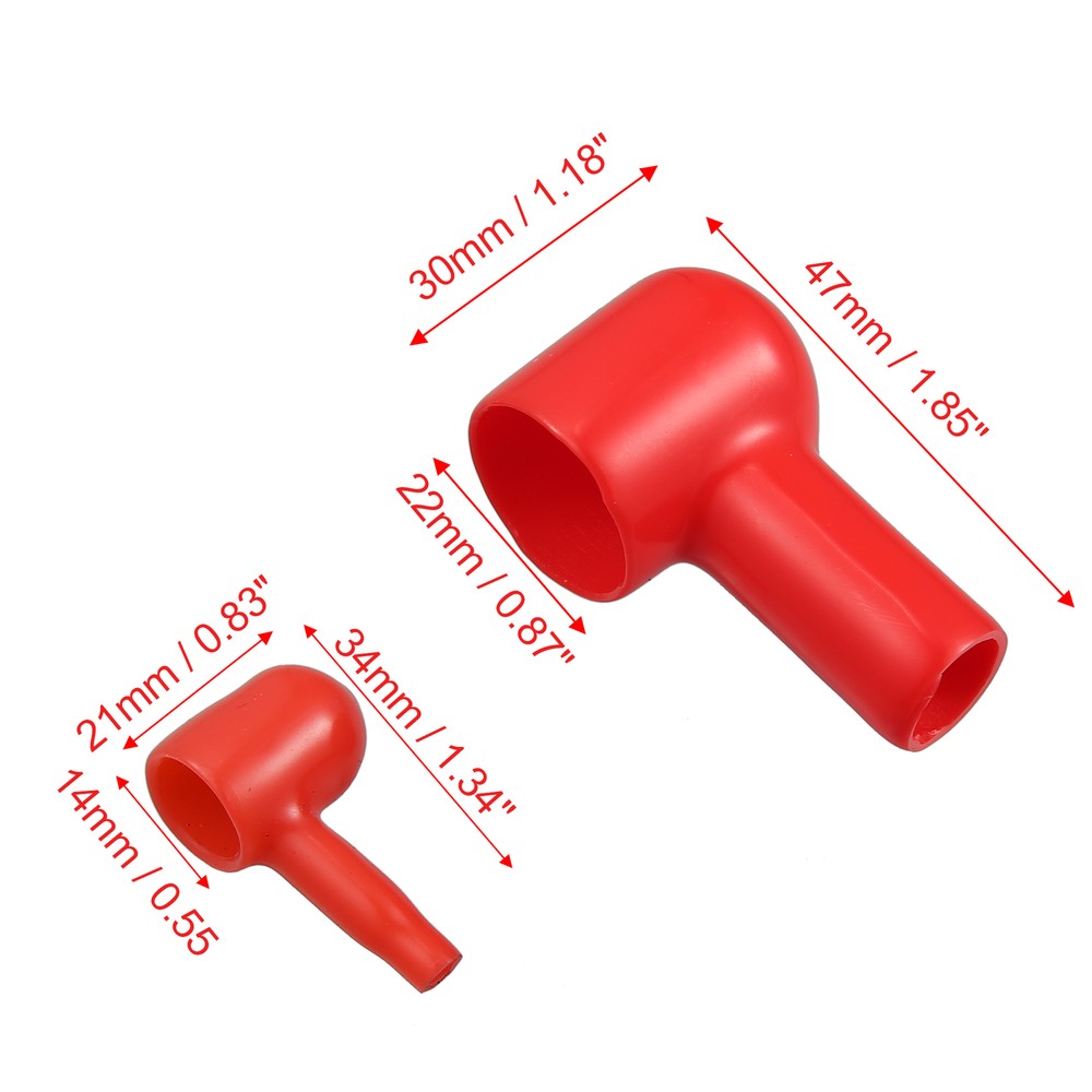 Universal Pack(20) Battery Terminal Boots Insulating Rubber Covers Cable Lug