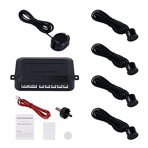 Car Reverse Backup Parking Sensor System - Waterproof Radar, Buzzer, 30-150CM De