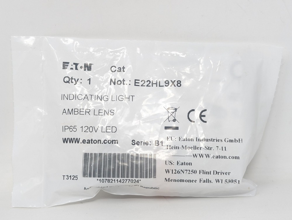 Eaton E22HL9X8 Indicating Light Amber Lens