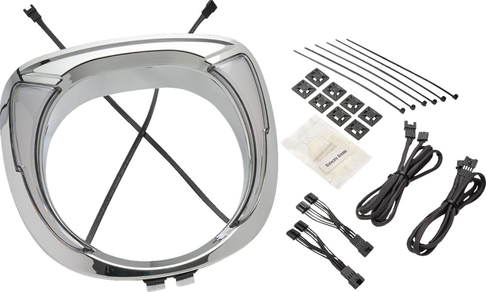 CIRO Headlight Bezel - Fang® - Chieftain - Chrome 46205