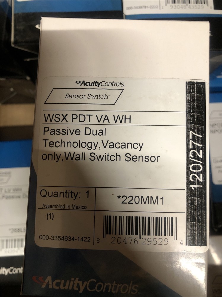 Acuity / NLight /Sensor Switch WSX PDT VA WH Wall sensor switch passive dual tec
