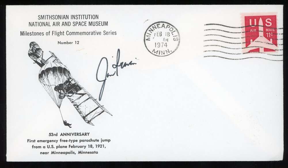 Jim Irwin JSA Coa Signed 1974 FDC First Day Cover Cache Autograph