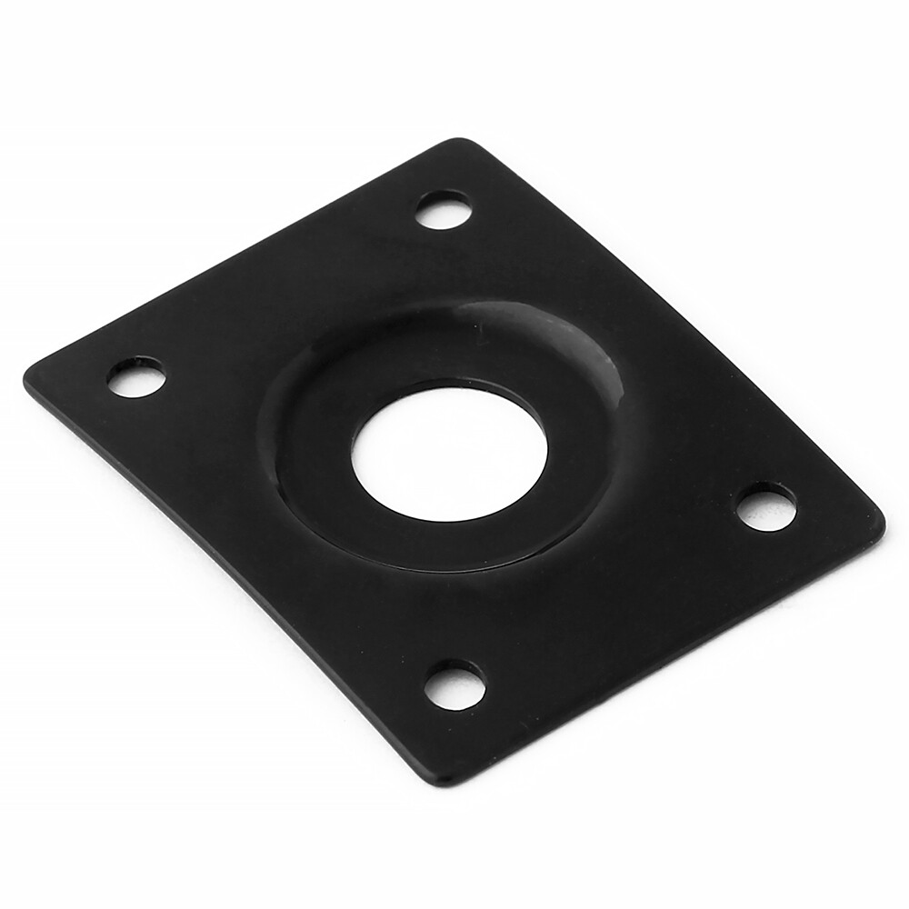 Guitar Jack Socket Plate Curved Rectangle Style Output Jack Plate Black LP TL