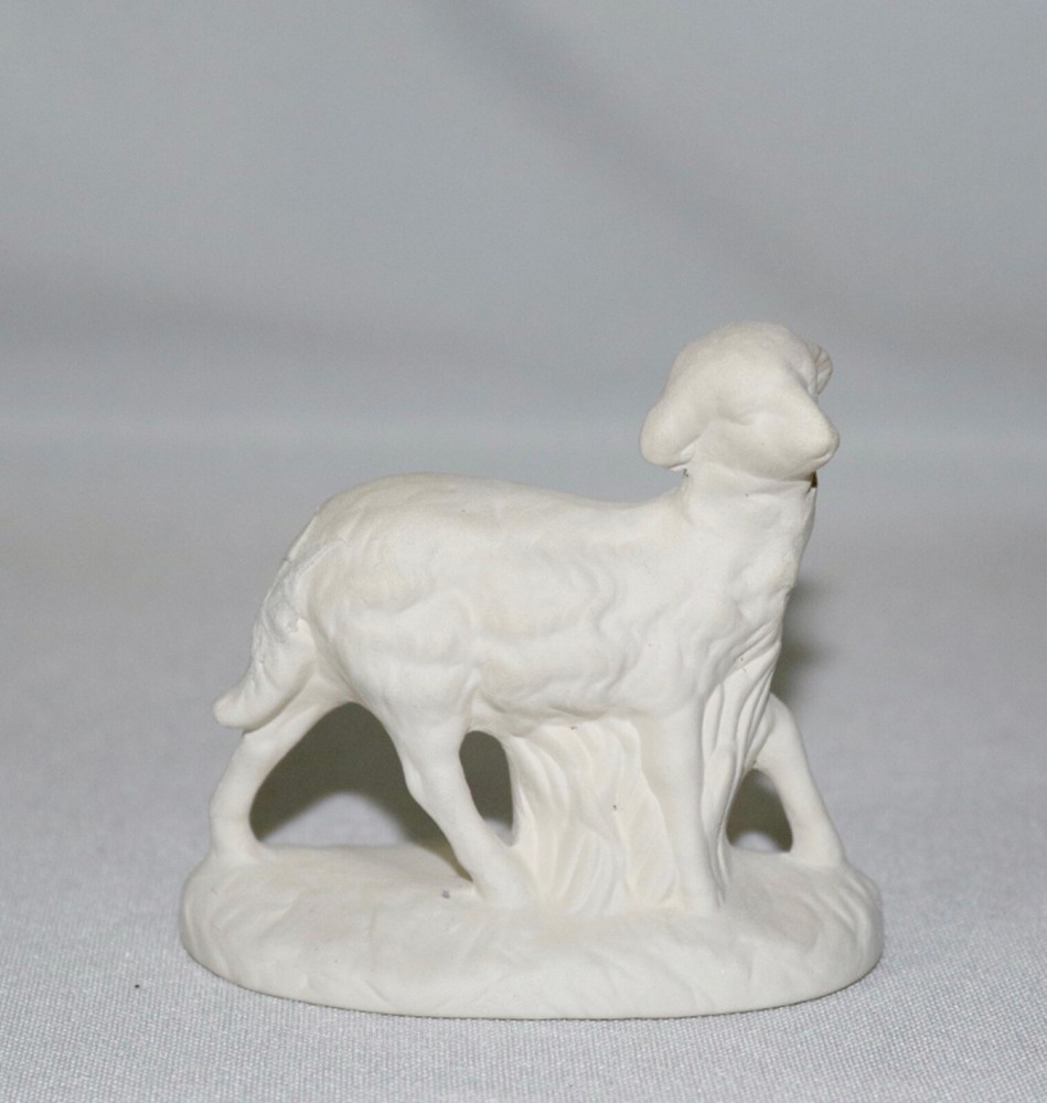 Ceramic Nativity 8” Set Accessory ~ Lamb Standing ~ Ready To Paint