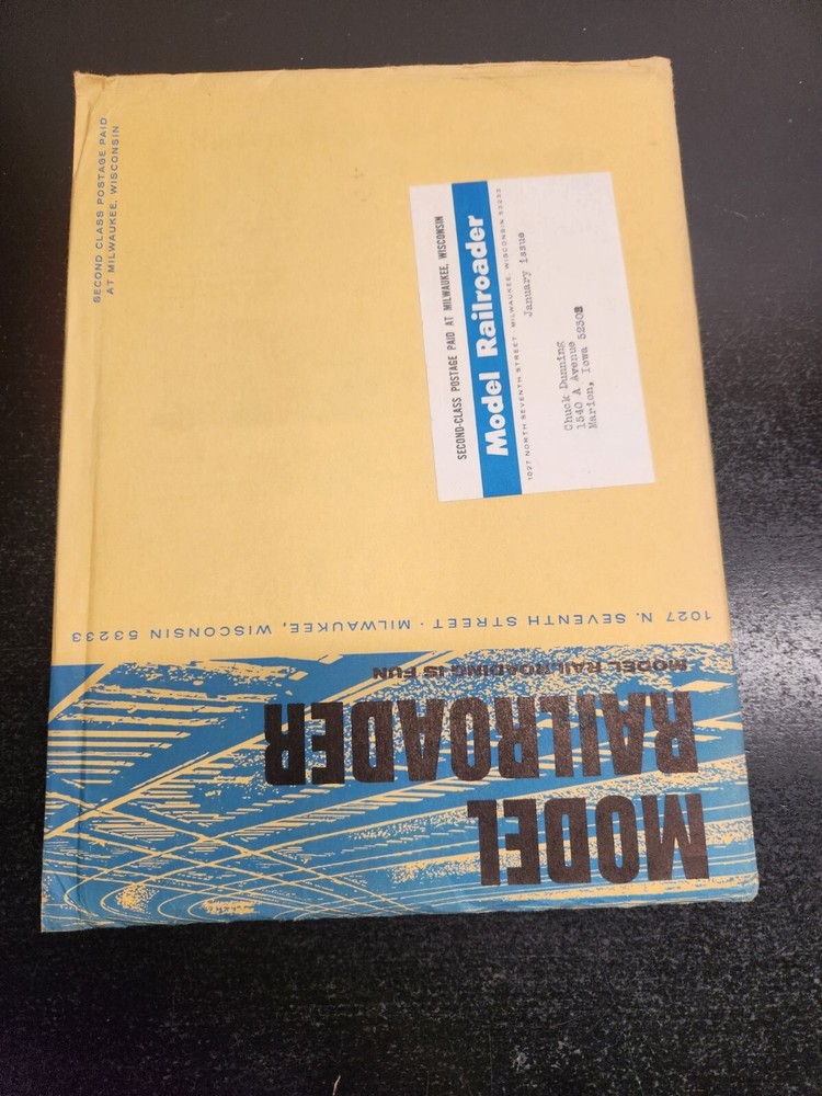 Model Railroader Magazine January 1969 Issue With Original Envelope & Ads