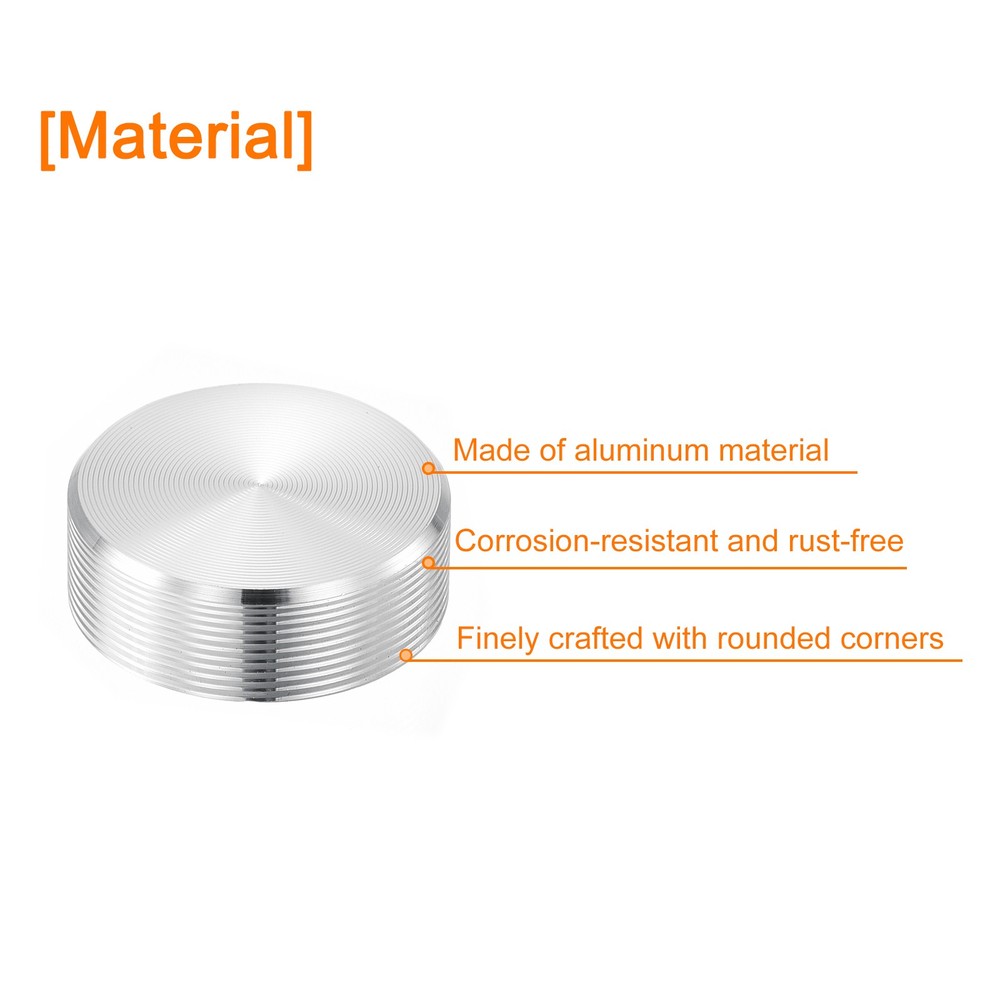 M6 Thread 20mm Diameter Round Shape Aluminum Disc Hardware 6pcs, Silver