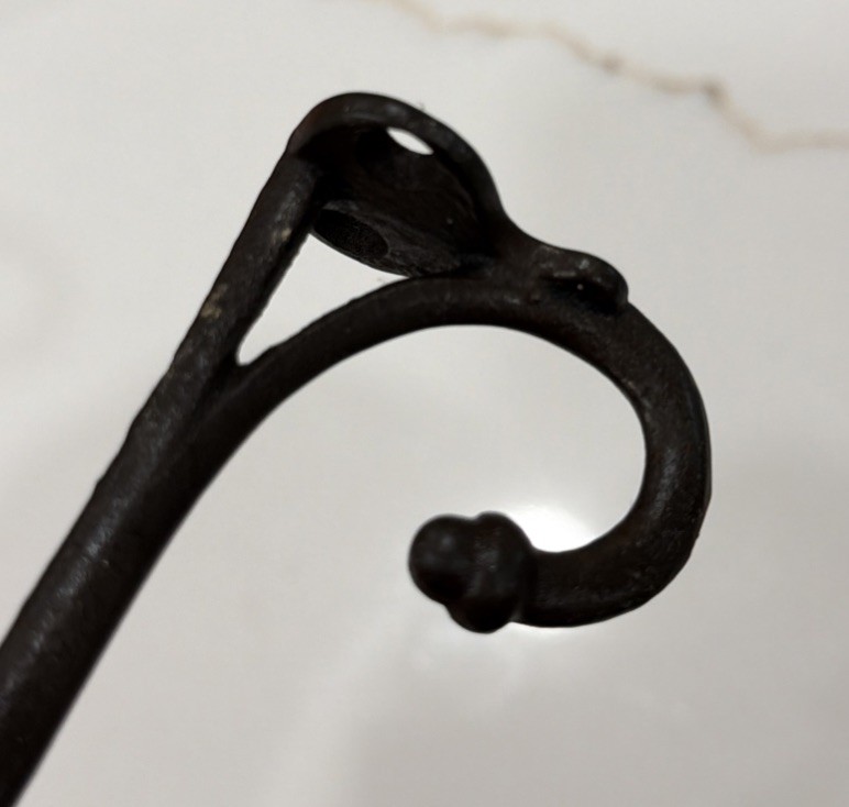 Single Cast Iron Double Hook Acorn Tips Coat Hat Salvaged Hardware 3”