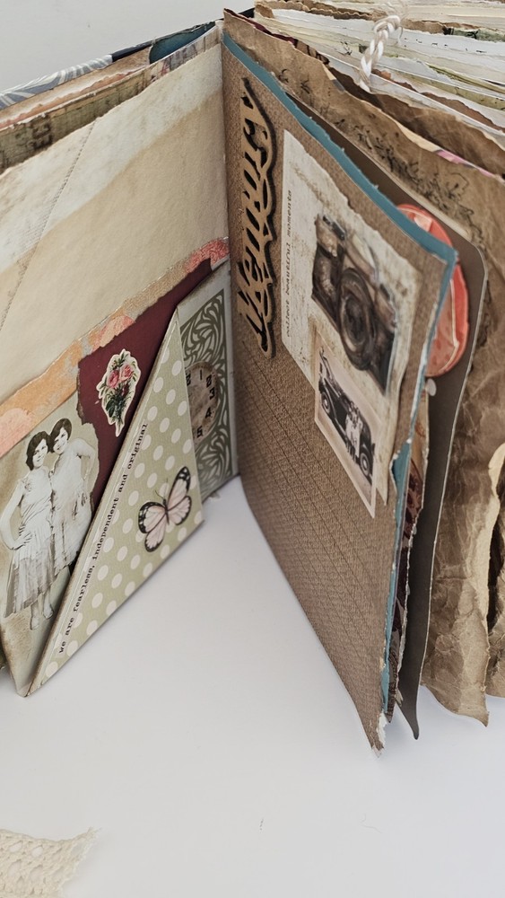 Handmade Junk Journal Travel Theme Book