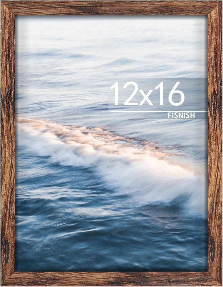 12x16 Picture Frame Brown Poster Frame Wall Mount Horizontal Vertical