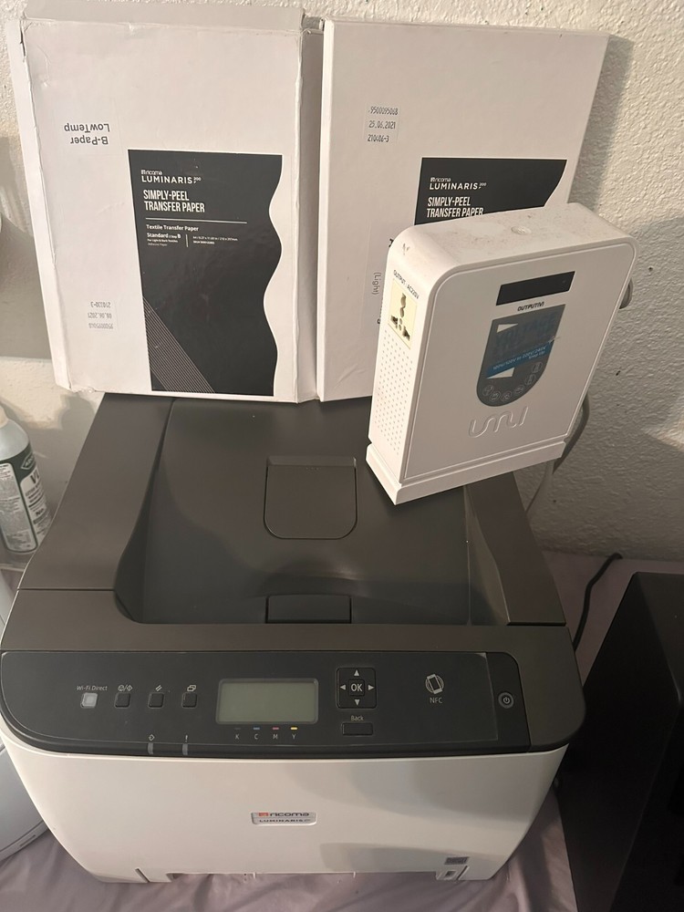 Luminaris 200 White Toner Transfer Printer with Nicore Step Up Transformer
