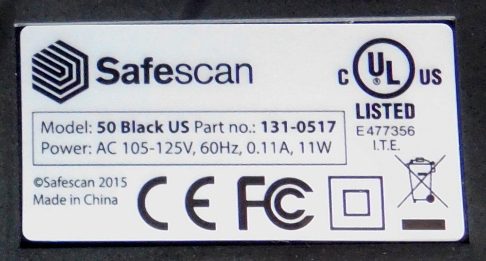 Safescan 50 note checker UV counterfeit detector UV Light