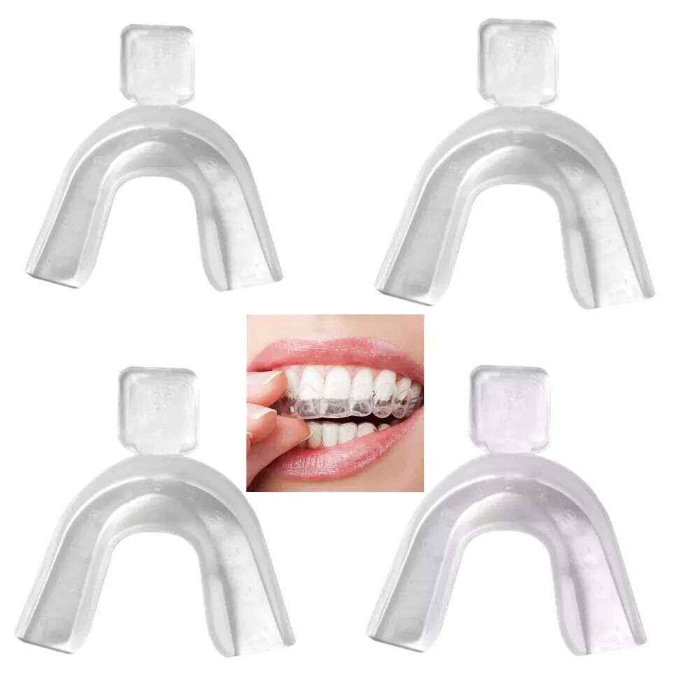 4 Pcs Mouth Moldable Bleaching Teeth Whitening Trays Guards Upper Lower Set